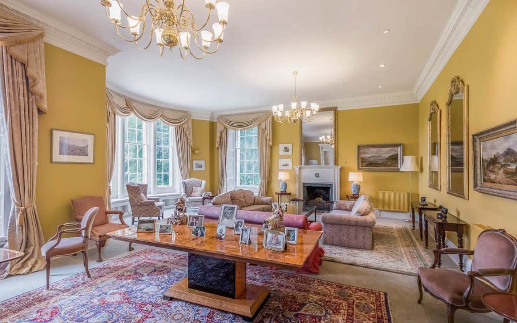 The Gold Sitting room at Blervie House