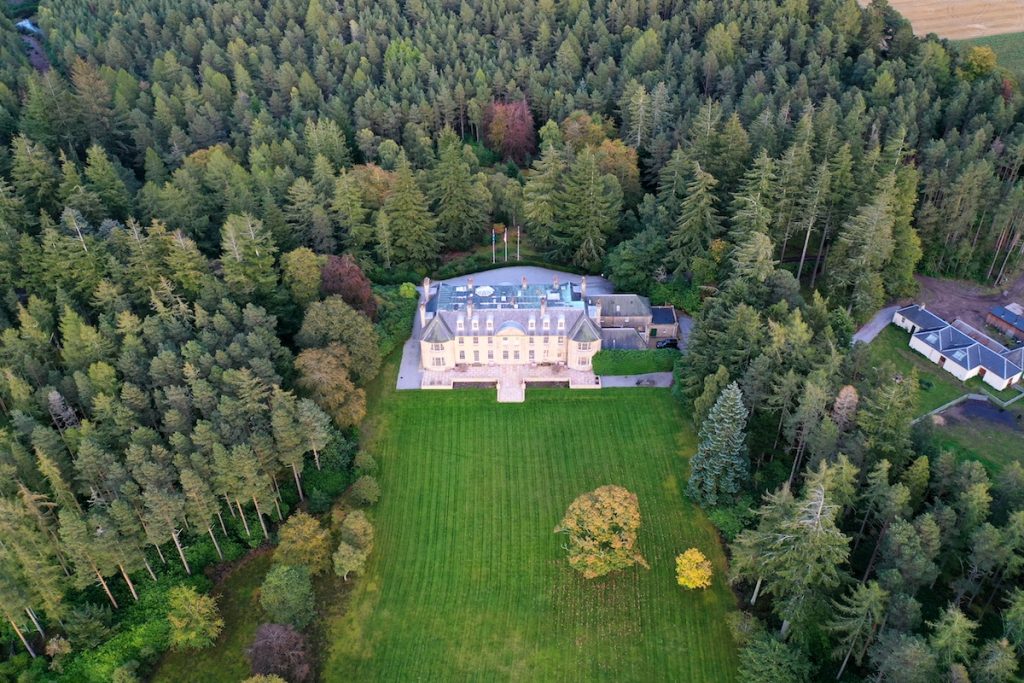 Aerial view of Blervie House